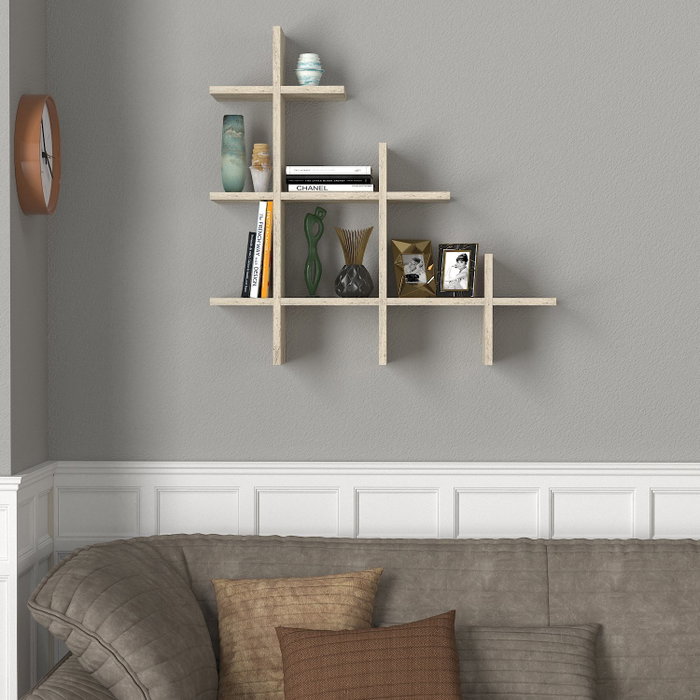 Hanah Home Juke Estante de pared Travertino Hanah Home Juke Estante de pared Travertino